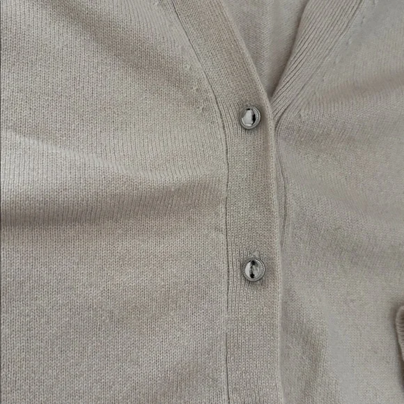 Banana Republic Light Beige Todd and Duncan Cashmere Cardigan Sweater - Picture 3 of 6